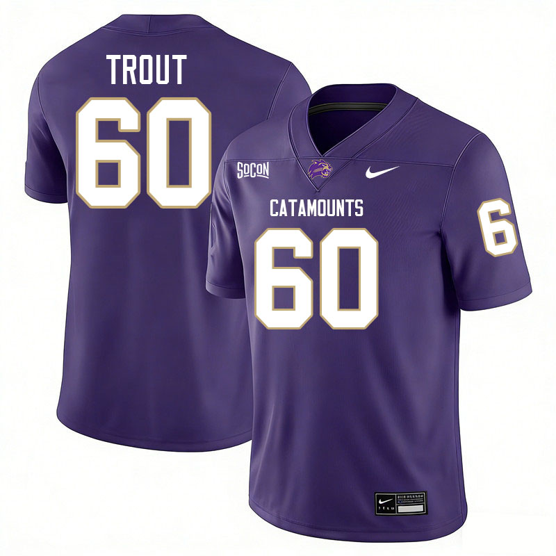 Western Carolina Catamounts #60 Marcus Trout College Football Jerseys,Uniforms-Purple